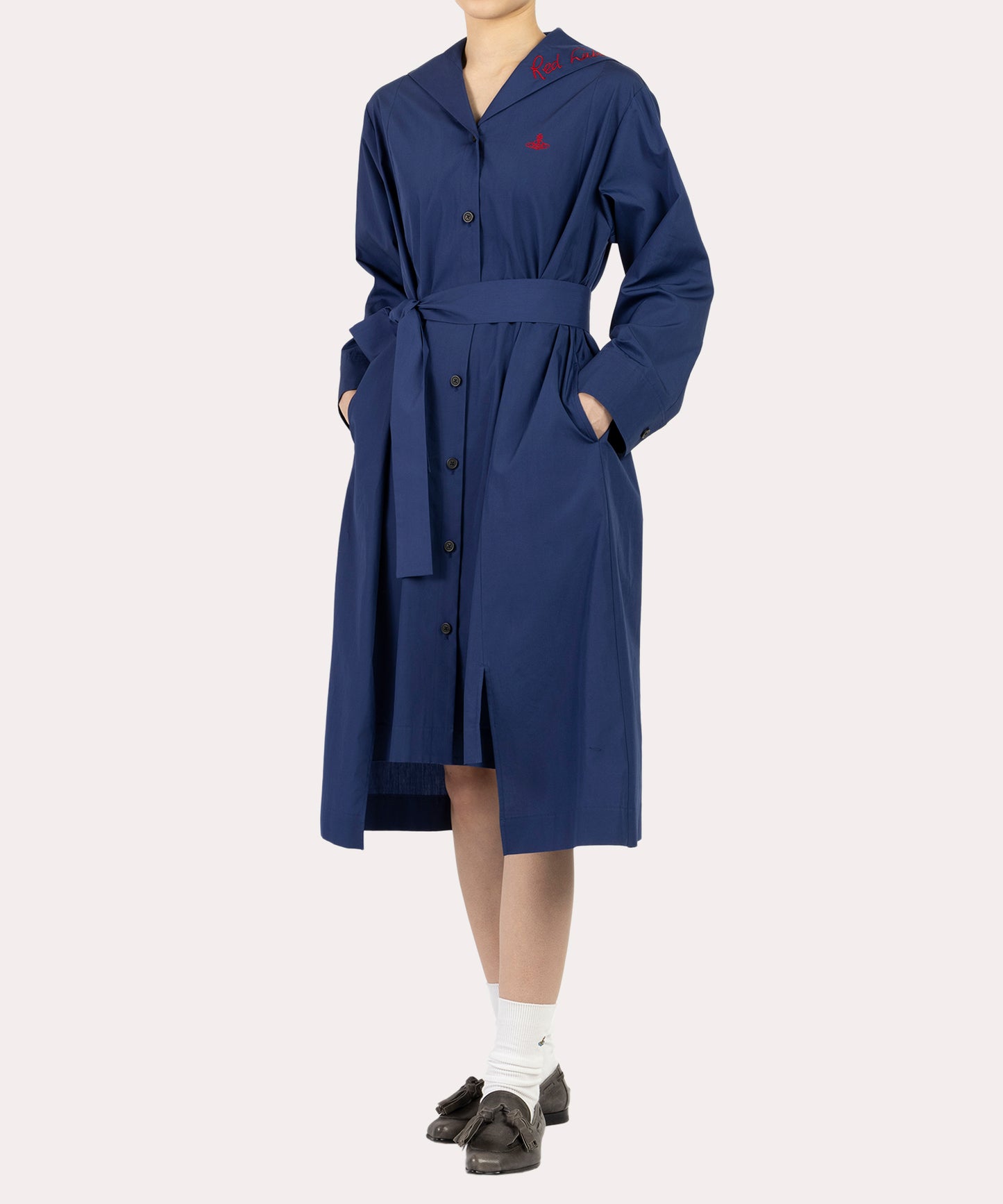 カラーエンブロイダリー マリンワンピース
