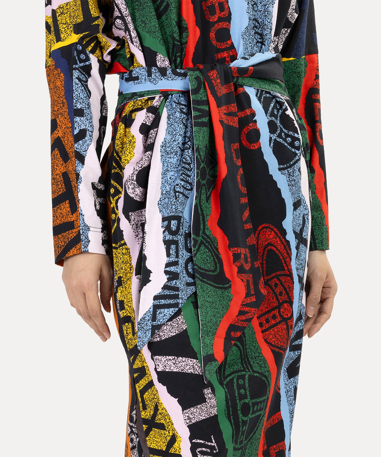 TOWEL BLACK PRINT インフィニティワンピース(ブラック)（レディース