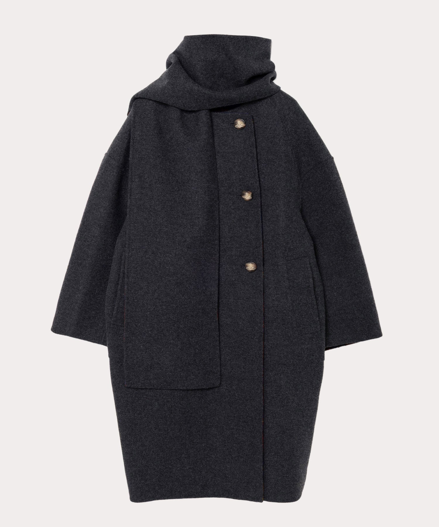 Vivienne Westwood ビッグカラー アシンメトリー コート Vivienne Westwood MAN 美品 ヴィヴィアンウエストウッド CHECK