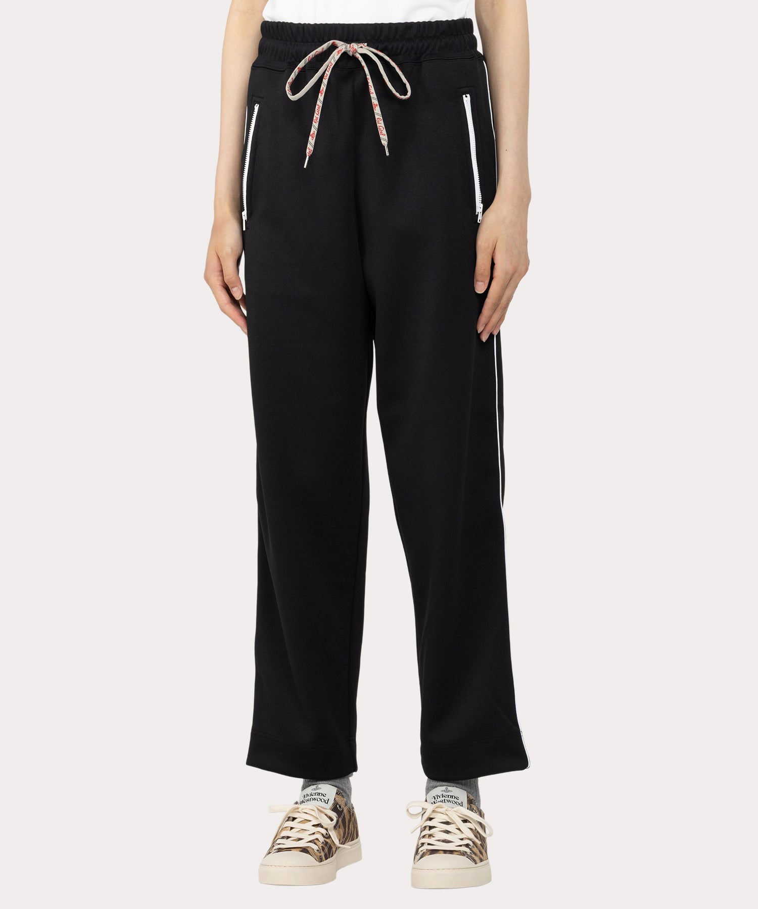 リサイクルポリエステル トラックパンツ(ブラック)（レディース