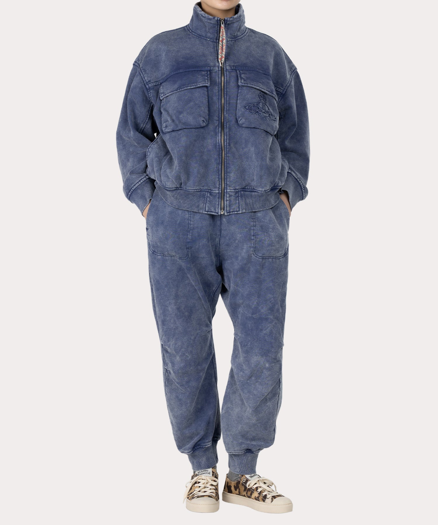 ケミカルウォッシュ パンツ(ブルー)（レディース）（1612752015