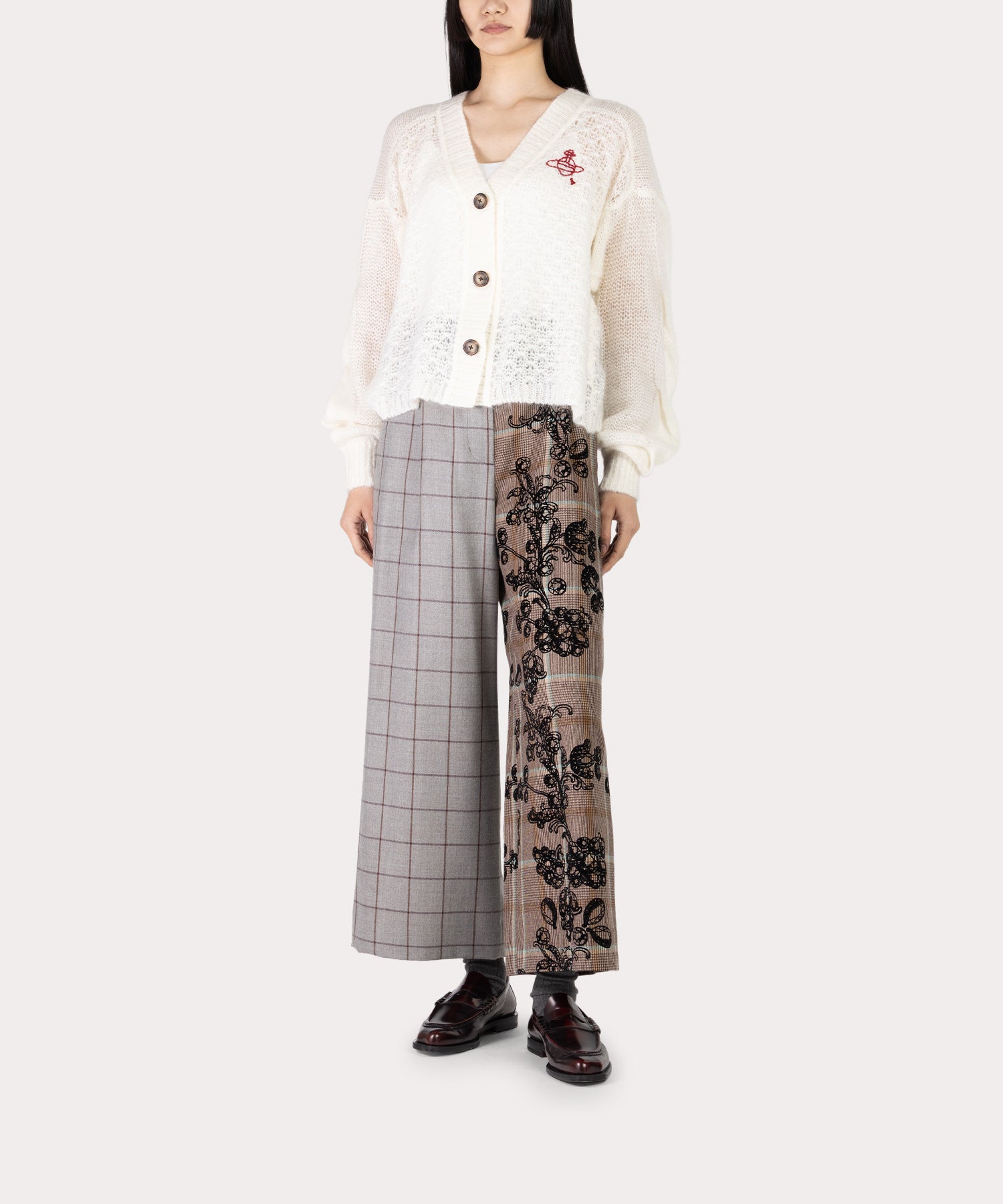 ヴィヴィアンウエストウッド　ビッグタックトラウザー　チェック　オーヴ　パンツ Vivienne Westwood（ヴィヴィアンウエストウッド）の「ｳｰﾙｻｷｿﾆｰﾁｪｯｸﾀｯｸ