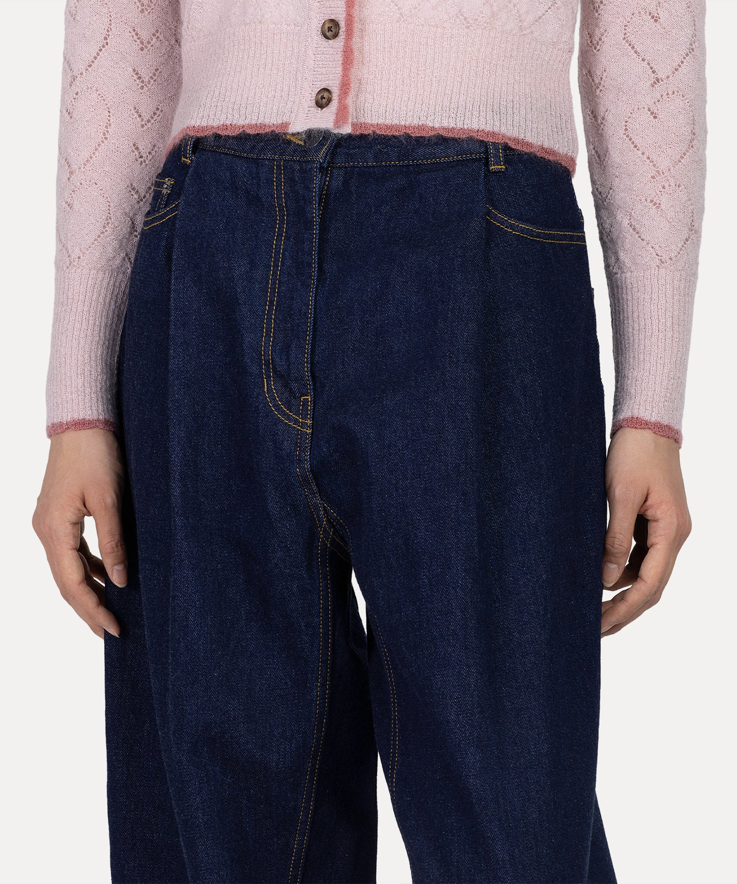 Vivienne Westwoodヴィヴィアンウエストウッド タックワイドデニム Vivienne Westwood（ヴィヴィアンウエストウッド）の「ｵｰｶﾞﾆｯｸﾃﾞﾆﾑﾀｯｸ