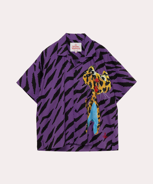 CHARLIE THE CHEETAH タイガーストライプ 開襟半袖シャツ