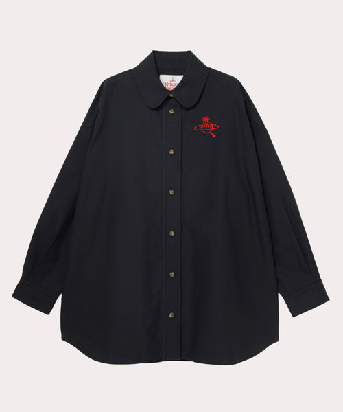 Vivienne Westwood プルオーバー ミックストップ　シャツ オーガニックオックス XXLシャツ(ブラック)（レディース