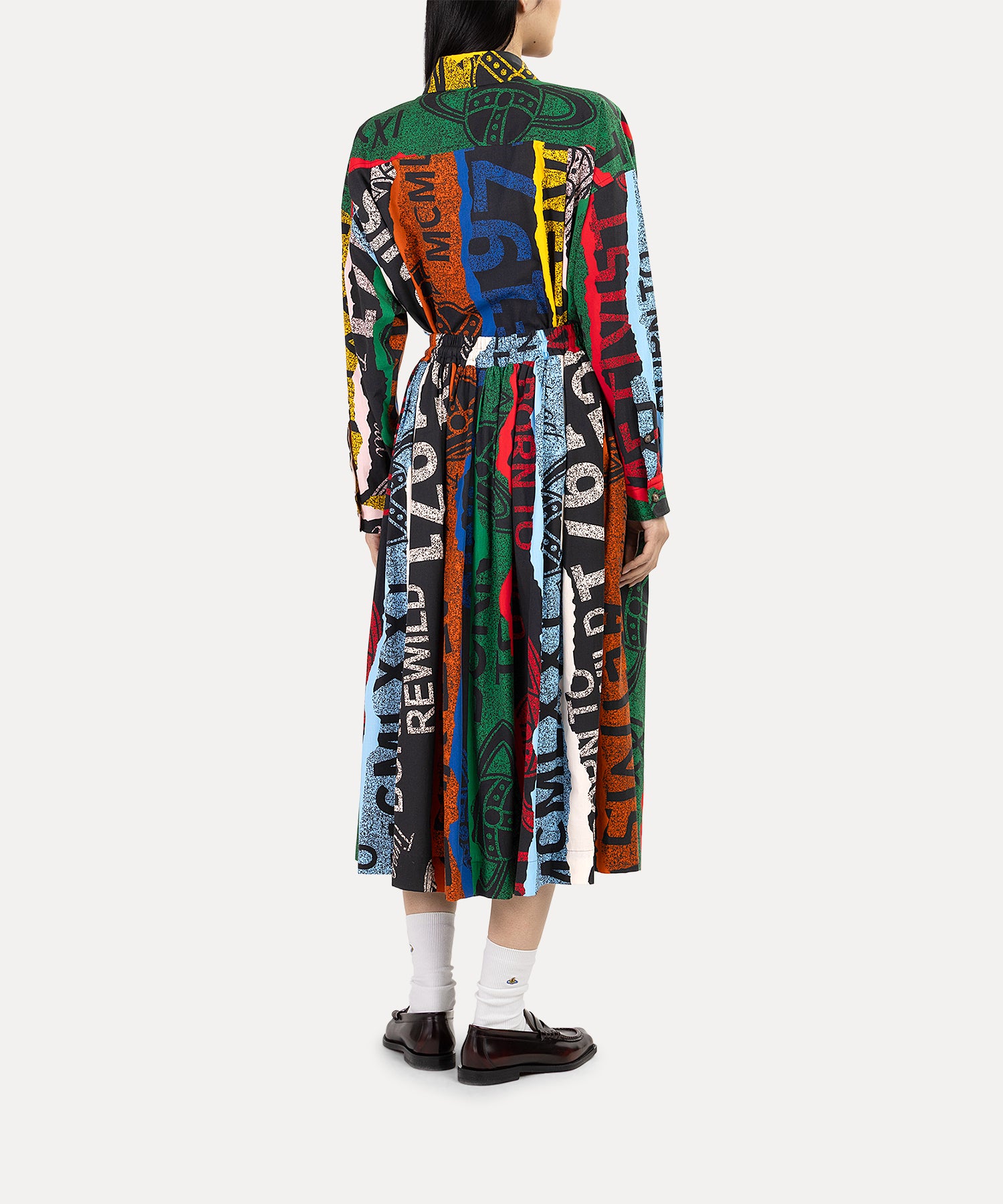 TOWEL BLACK PRINT クロップドXXLシャツ(ブラック)（レディース