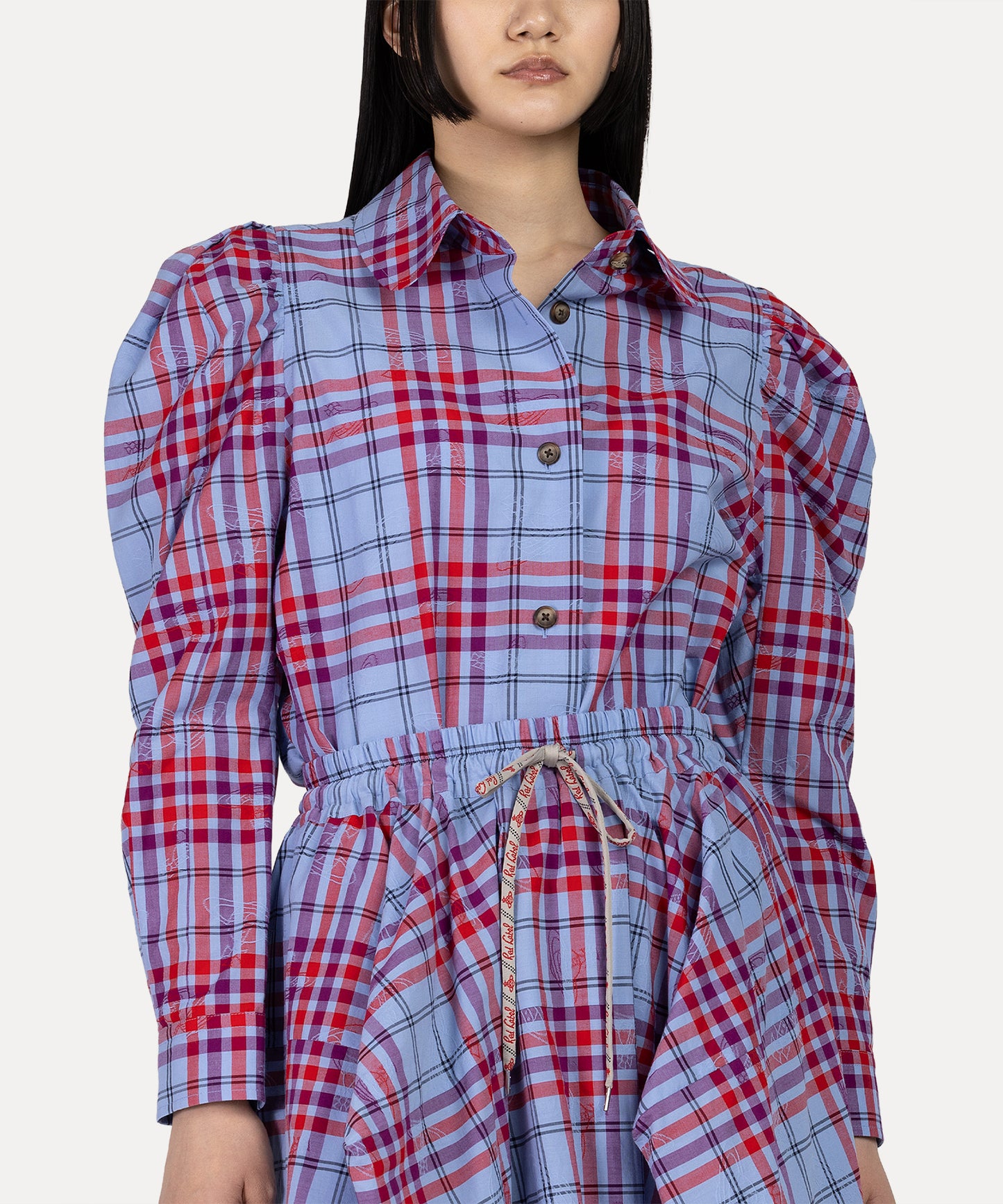 タータンチェック エイリアンスリーブシャツ