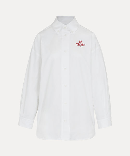 XXL ボタンダウンシャツ(ホワイト)（レディース）（1612861006