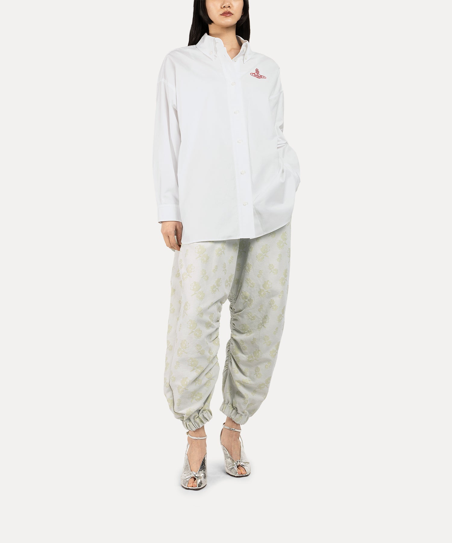 XXL ボタンダウンシャツ(ホワイト)（レディース）（1612861006