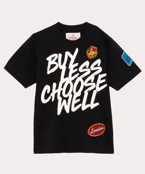 BUY LESS CHOOSE WELL リラックスTシャツ(ブラック)（レディース