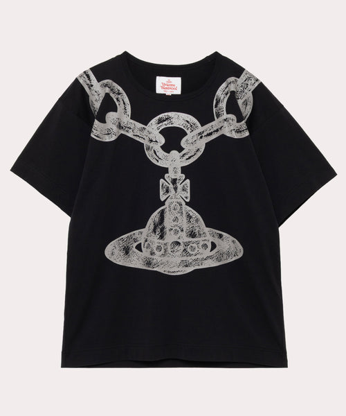 CHAIN COLLAR Tシャツ(ブラック)（レディース）（1622352001