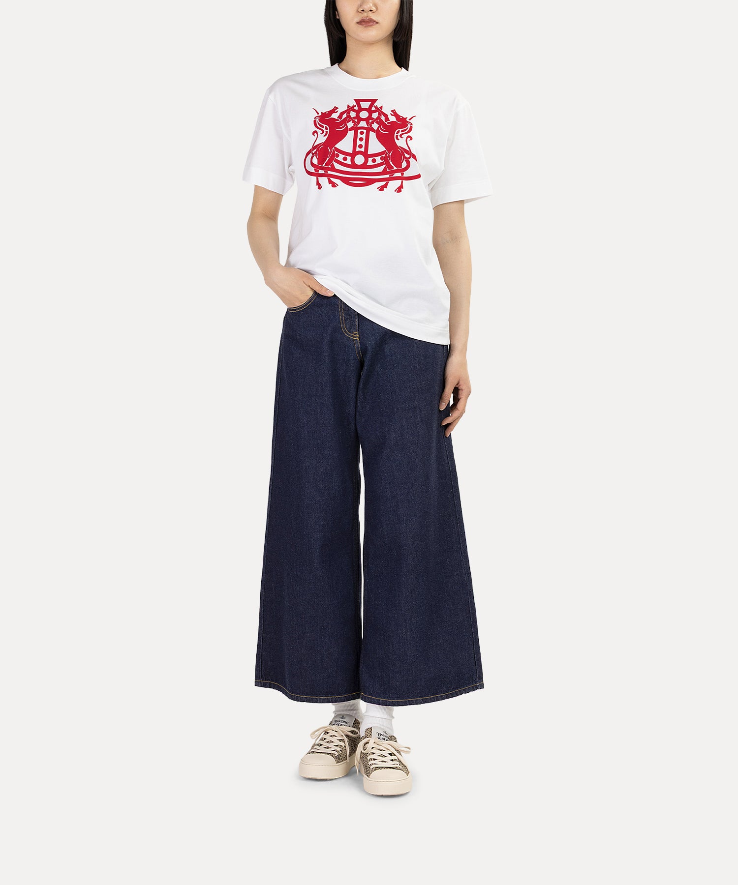 NEW YEAR ZODIAC&ORB リラックスTシャツ(ホワイト)（レディース