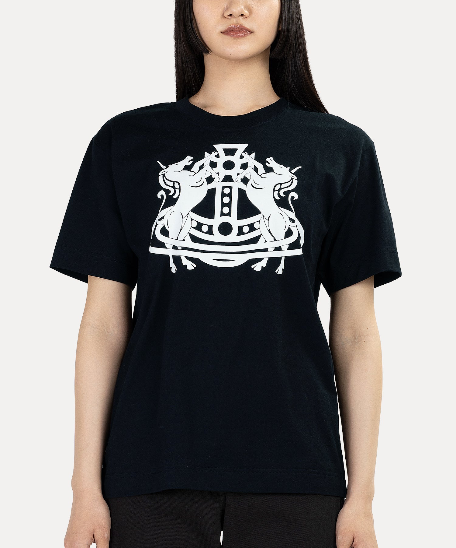 NEW YEAR ZODIAC&ORB リラックスTシャツ(ブラック)（レディース