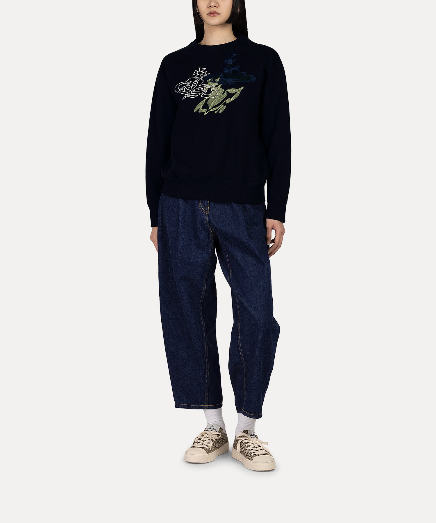 LIQUID ORB スウェットシャツ(ブラック)（メンズ）（1622361002