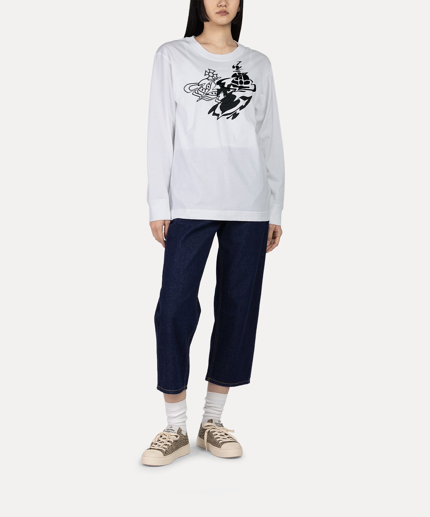 LIQUID ORB ロングTシャツ(ホワイト)（メンズ）（1622361003）｜ウェア