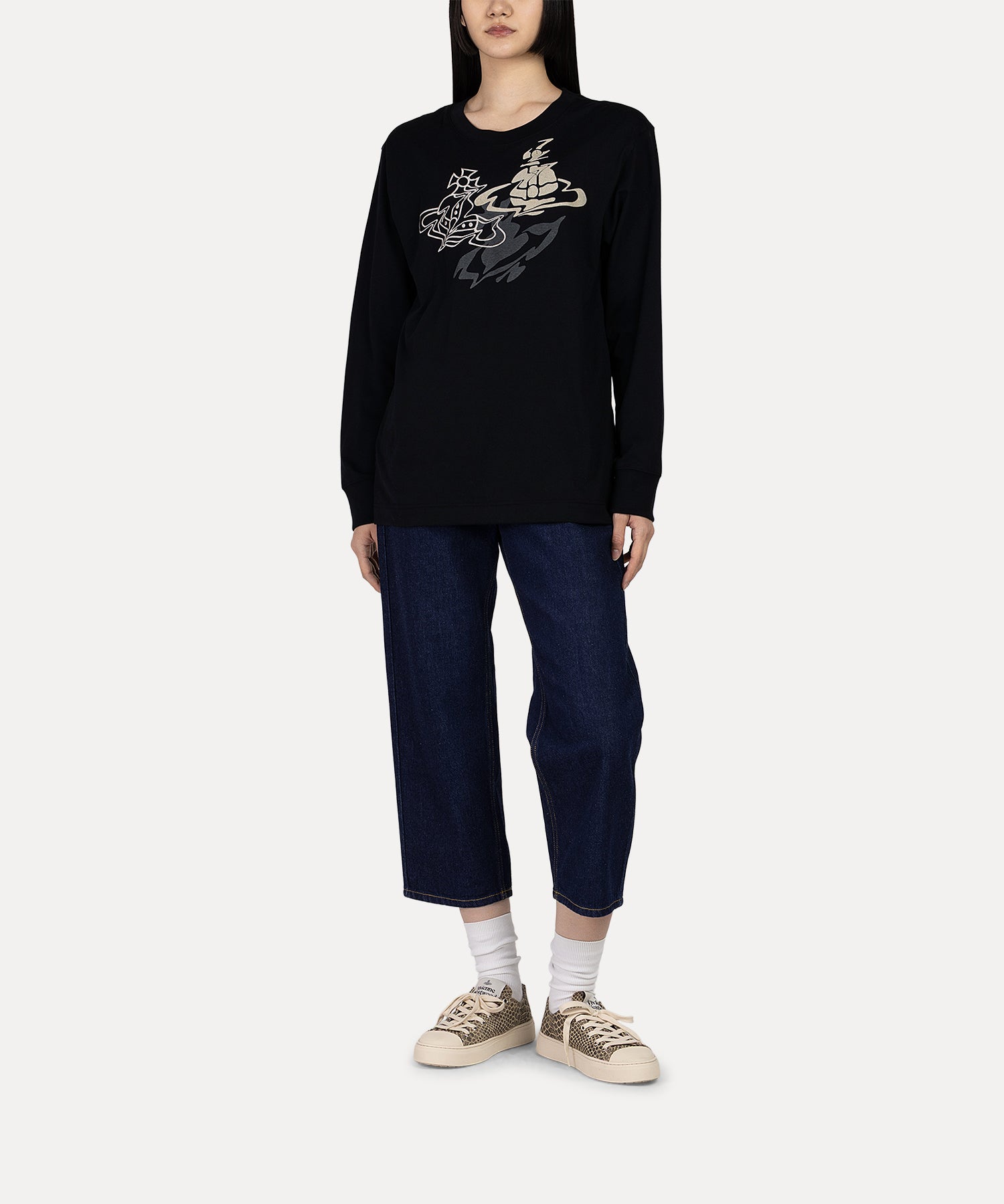 LIQUID ORB ロングTシャツ(ブラック)（メンズ）（1622361003）｜ウェア