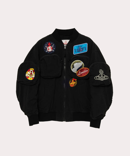 INTERGALACTIC BADGES ボンバー(ブラック)（レディース