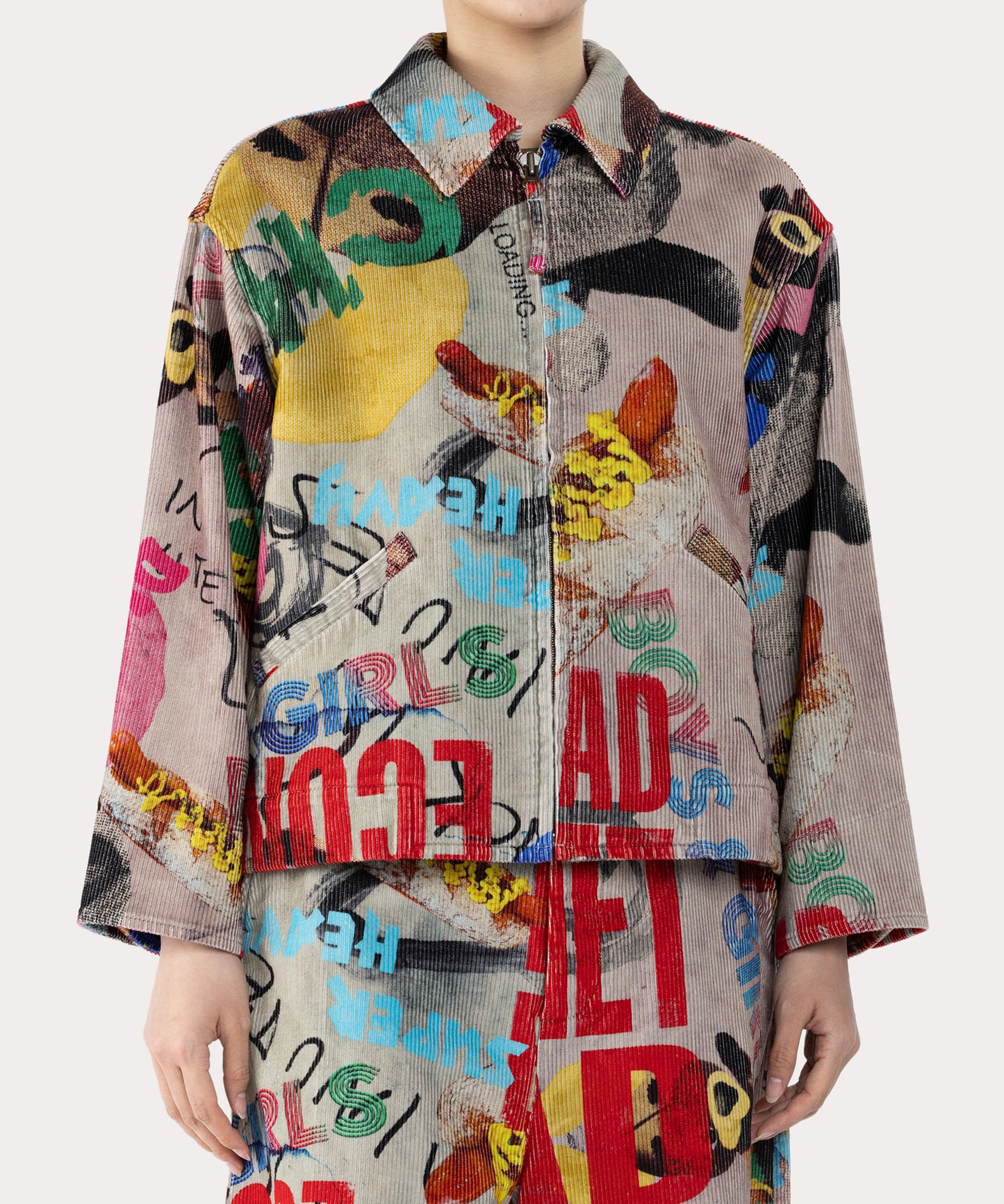 THE BIG ONE コーデュロイジップブルゾン