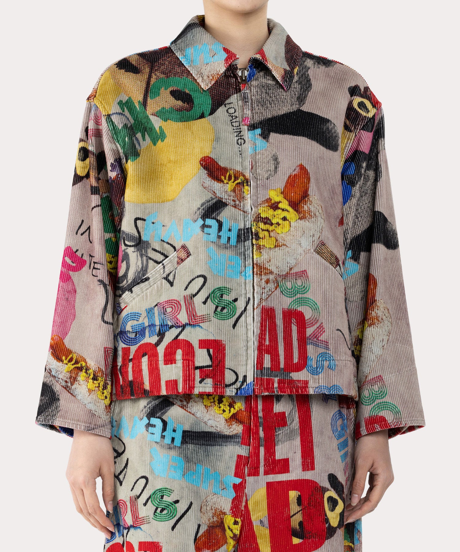 THE BIG ONE コーデュロイジップブルゾン