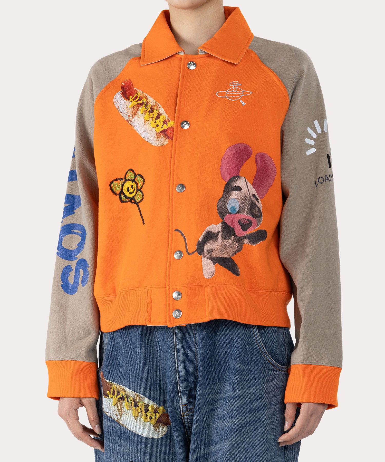 THE BIG ONE フェルパジャケット(オレンジ系)（レディース