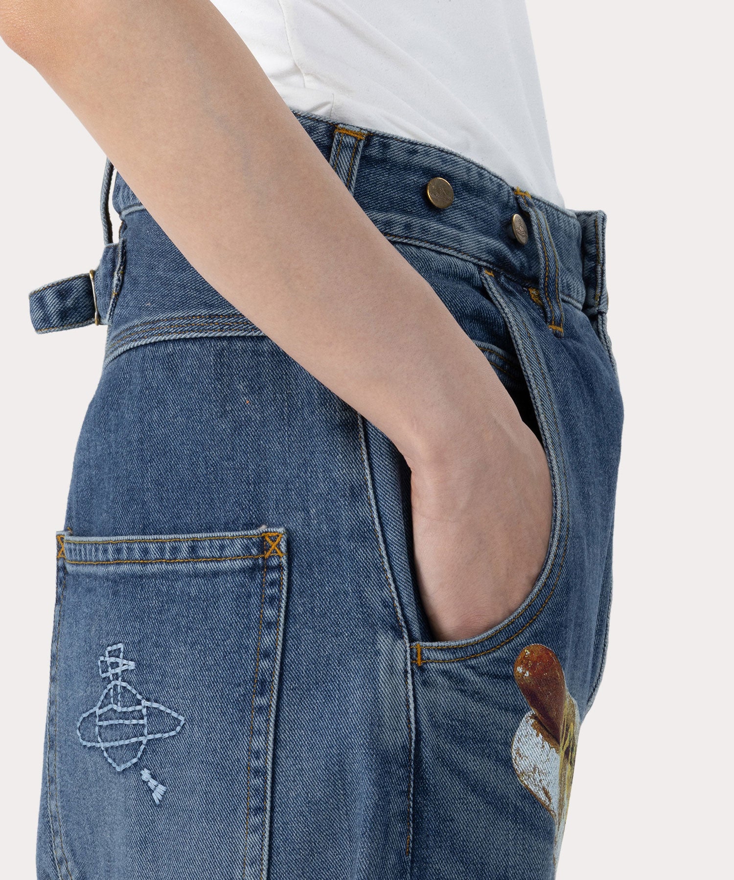 THE BIG ONE PRINT デニム(ブルー)（レディース）（1622752002