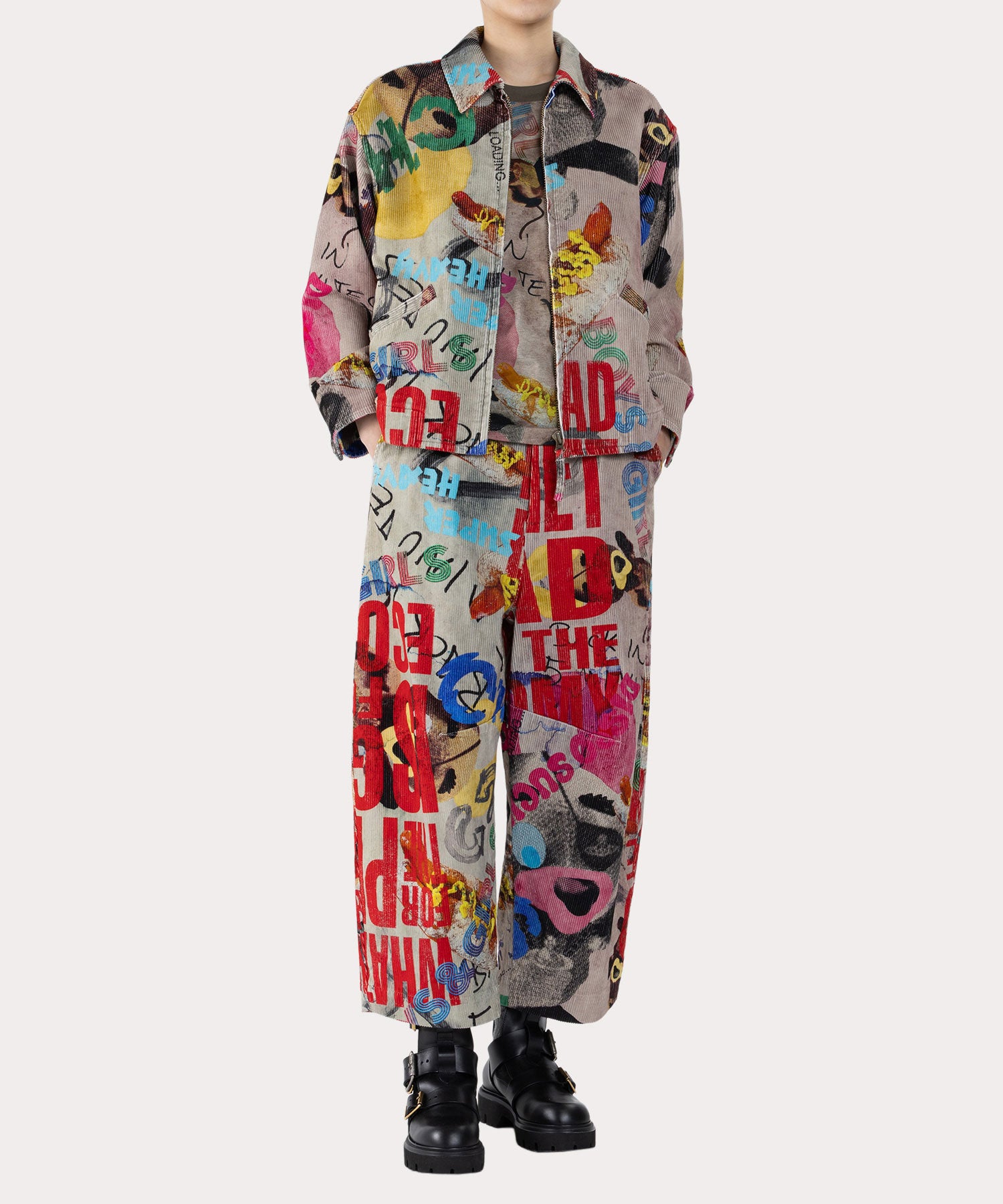 THE BIG ONE コーデュロイトラウザーズ(グレー)（レディース