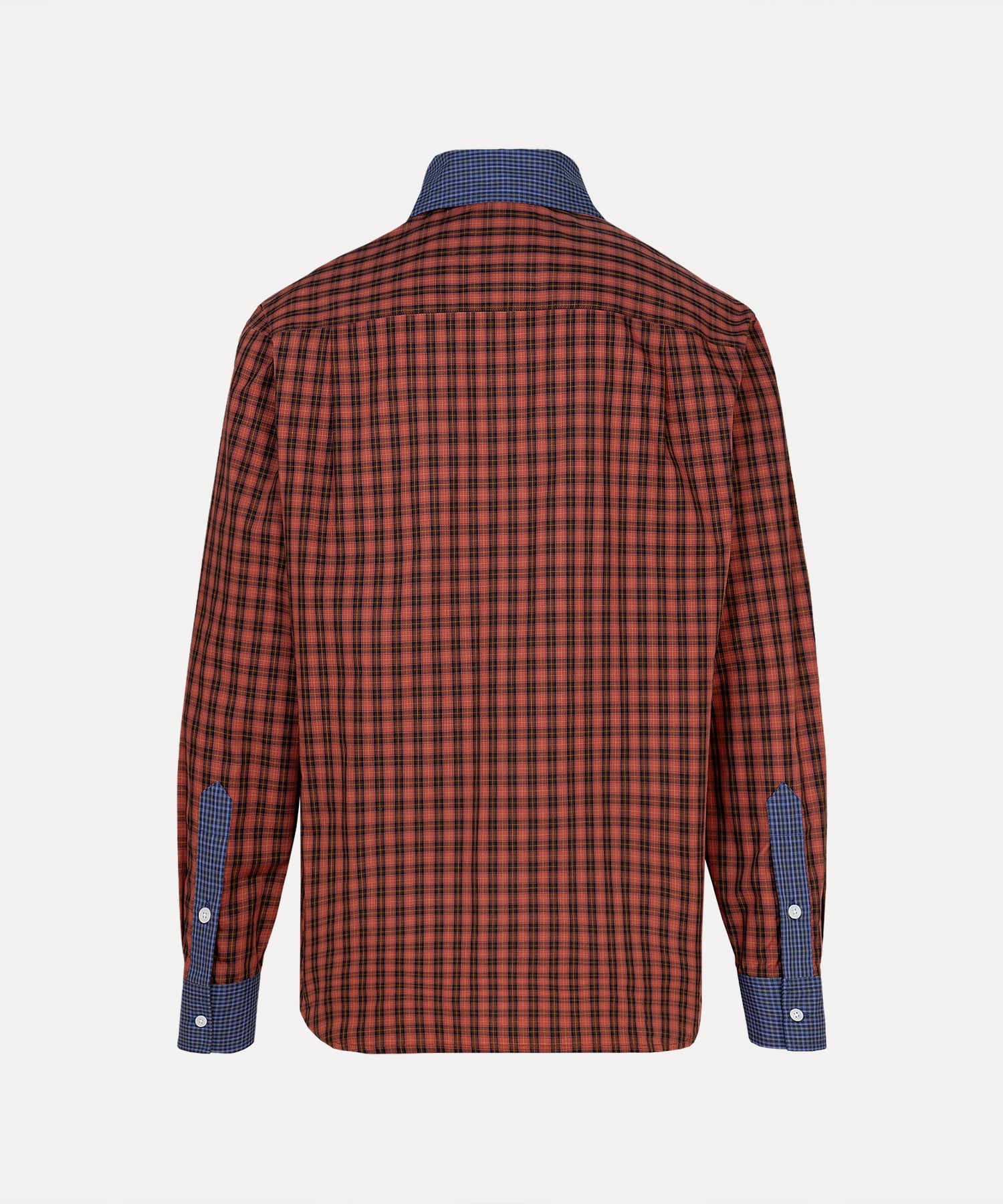 Check Bird Collar シャツ(レッド系)（レディース）（1622861001