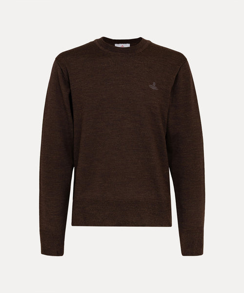 リブステッチ ニット(ブラウン)（メンズ）（1632161003）｜ウェア