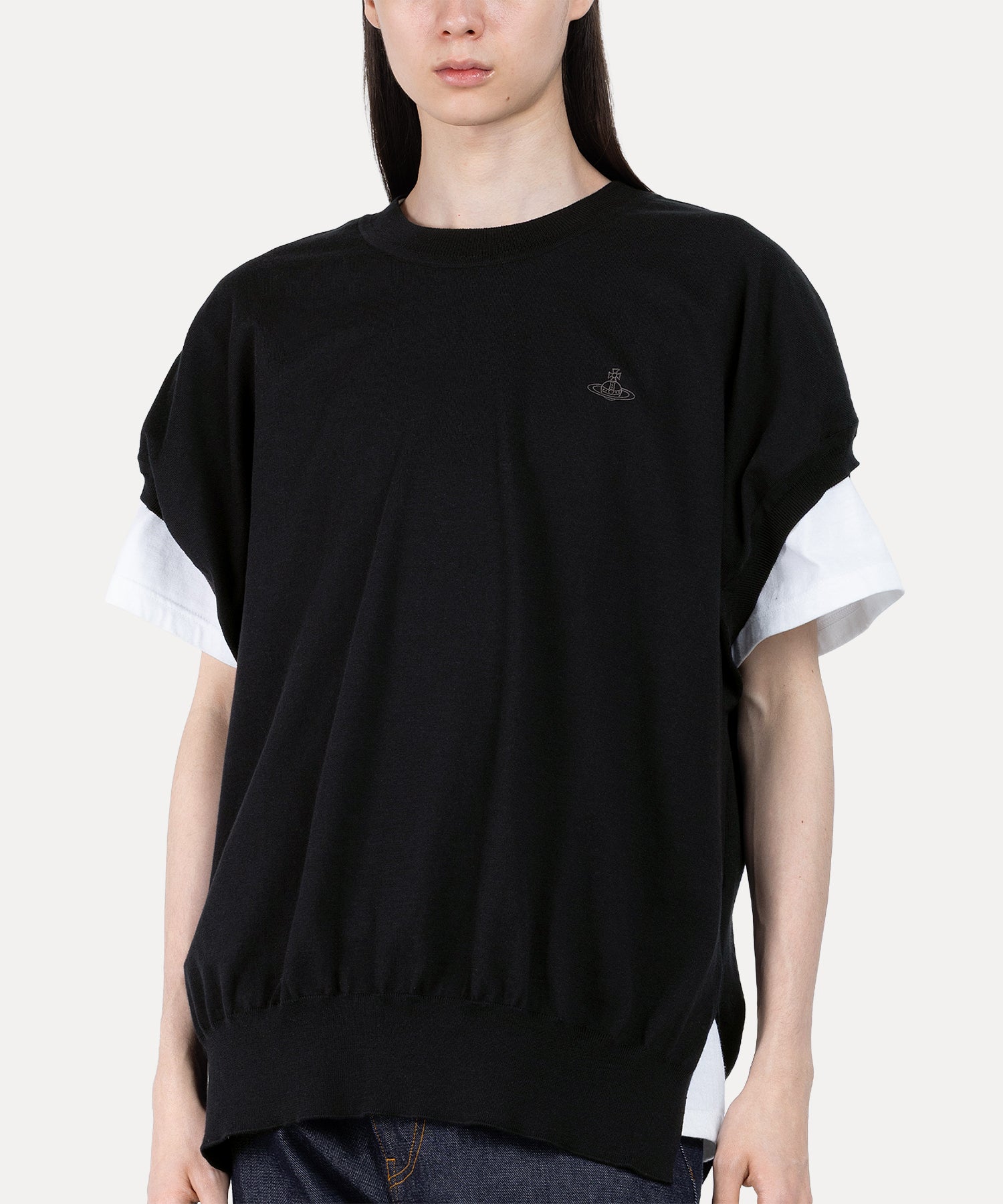 リラックス ニットベスト(ブラック)（メンズ）（1632161007）｜ウェア