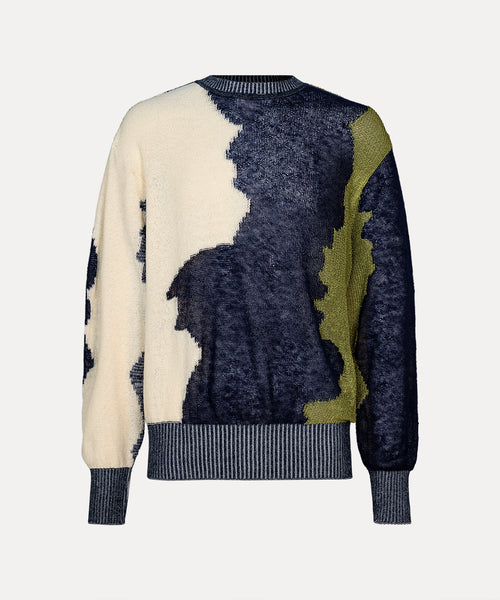 マルチカラーニット(ブルー)（メンズ）（1632161008）｜ウェアすべて