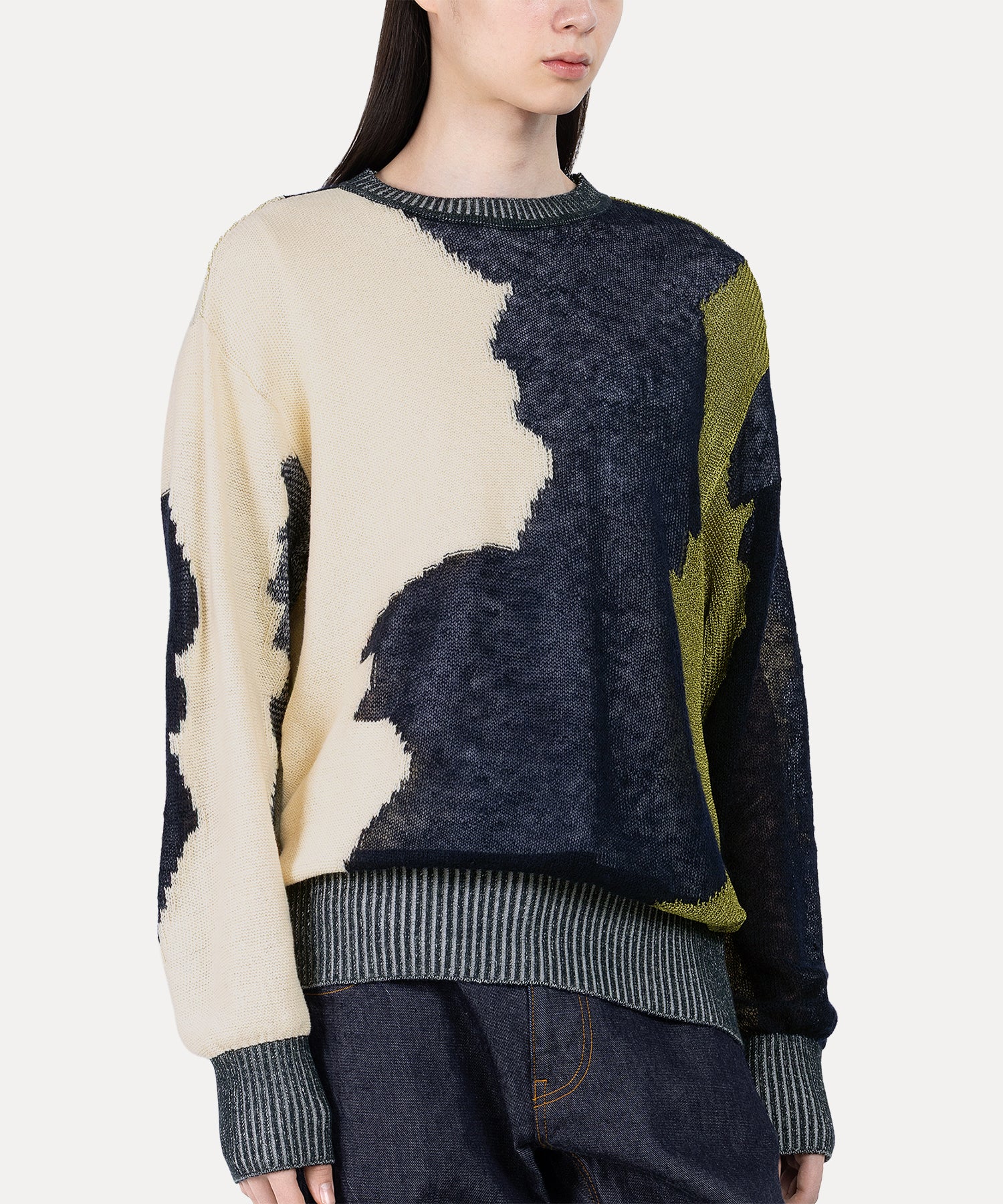 マルチカラーニット(ブルー)（メンズ）（1632161008）｜ウェアすべて