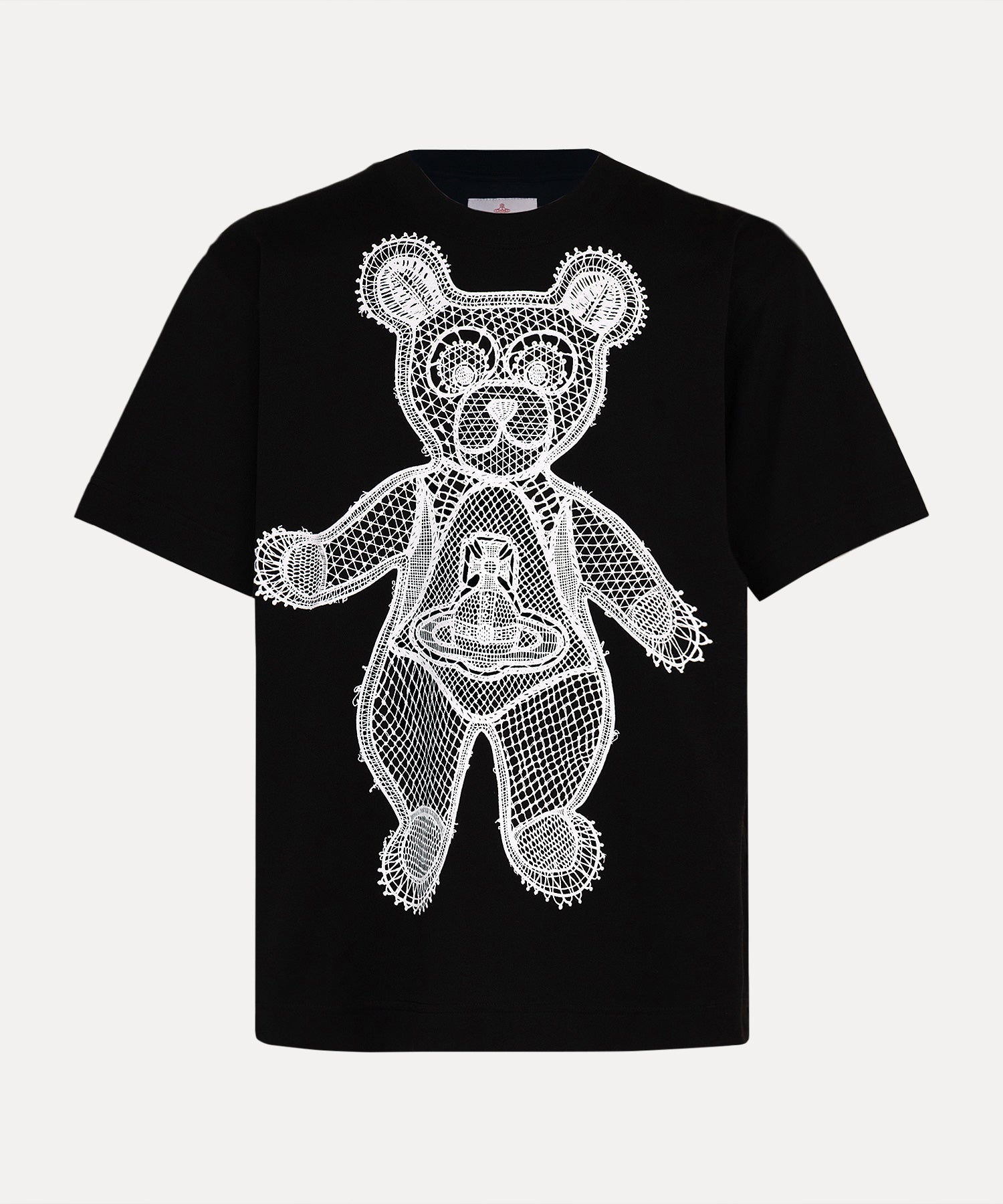 LACE TEDDY リラックスTシャツ(ブラック)（メンズ）（1632361010