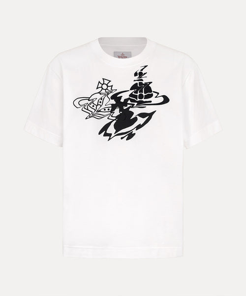 ヴィヴィアン　グラフィックTシャツ ホワイト LIQUID ORB リラックスTシャツ(ホワイト)（メンズ）（1632361012