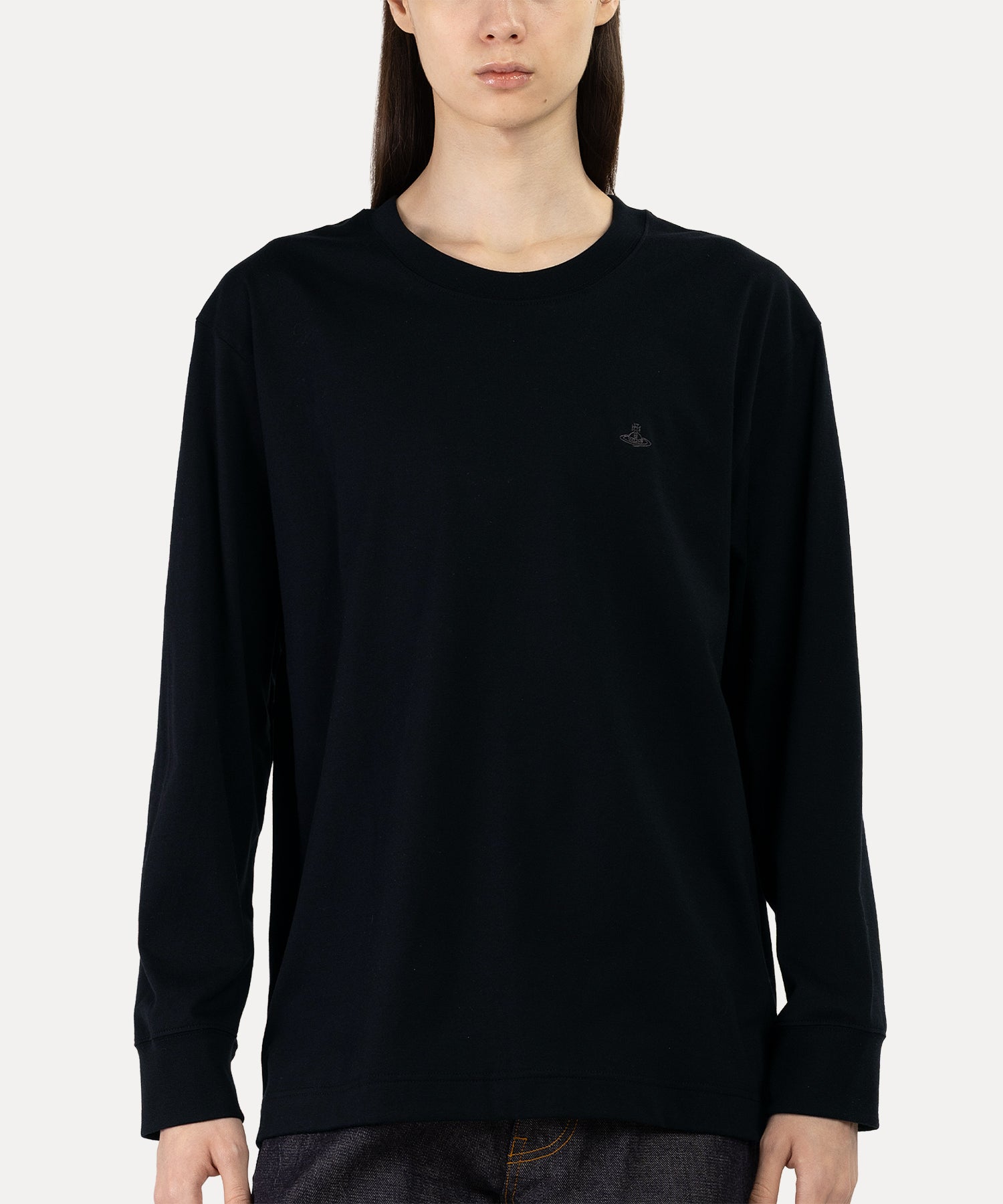 ワンポイントORB NEW 長袖Tシャツ(ブラック)（メンズ）（1632361021