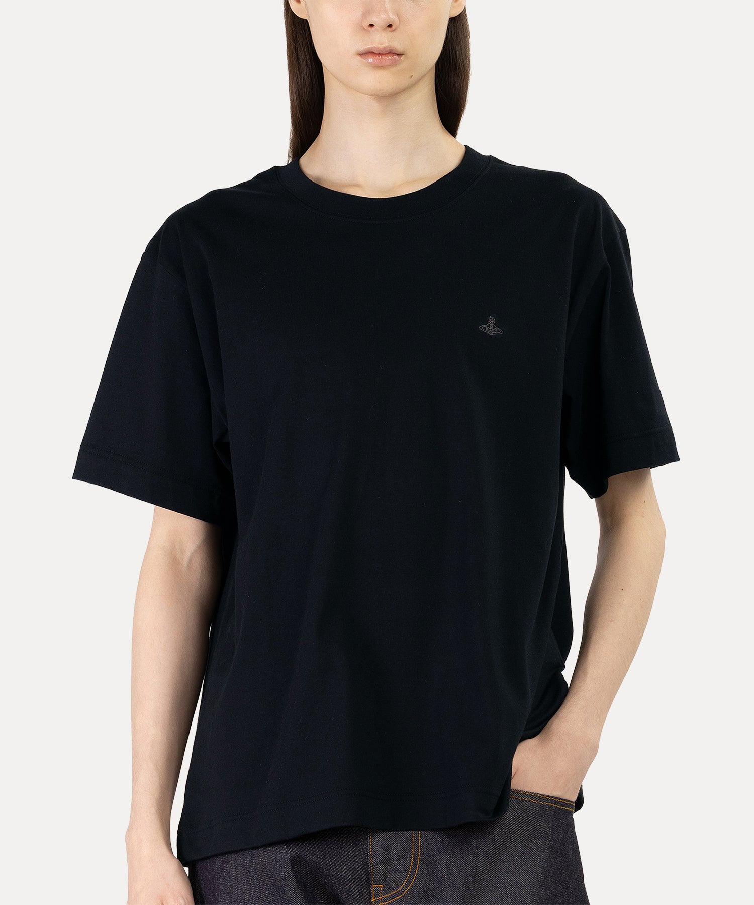 ワンポイントORB リラックスTシャツ(ブラック)（メンズ）（1632361022