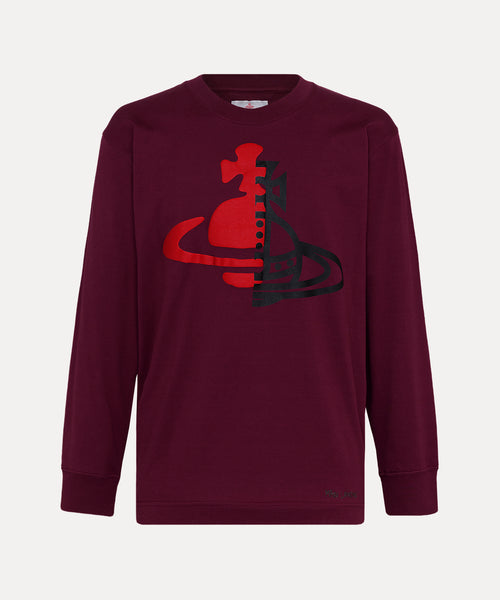 vivienne westwood グラフィティアート長袖Tシャツ HALF AND HALF NEW 長袖Tシャツ(パープル)（メンズ）（1632361031