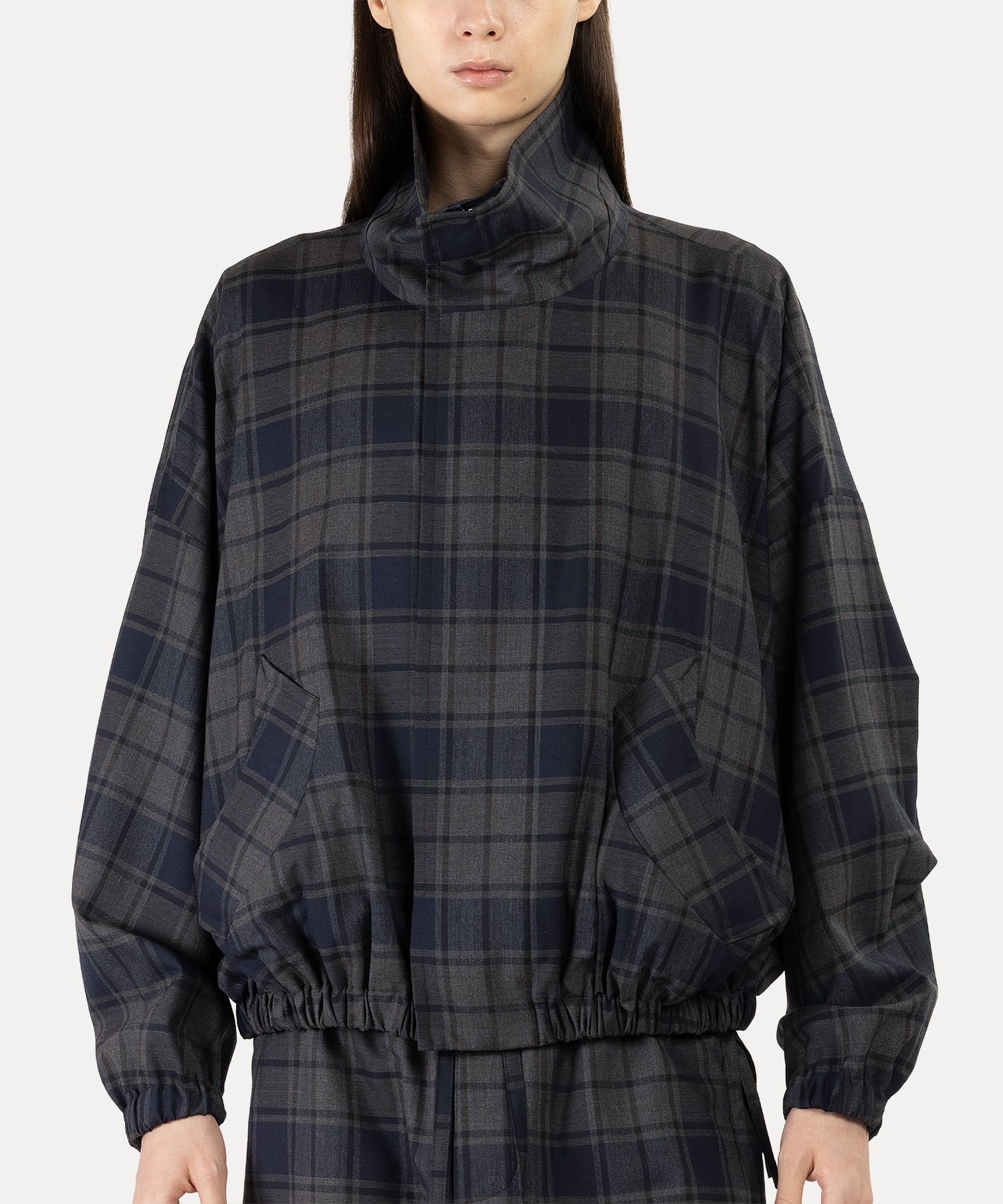 タータンチェック パックジャケット(ネイビー)（メンズ）（1632461009