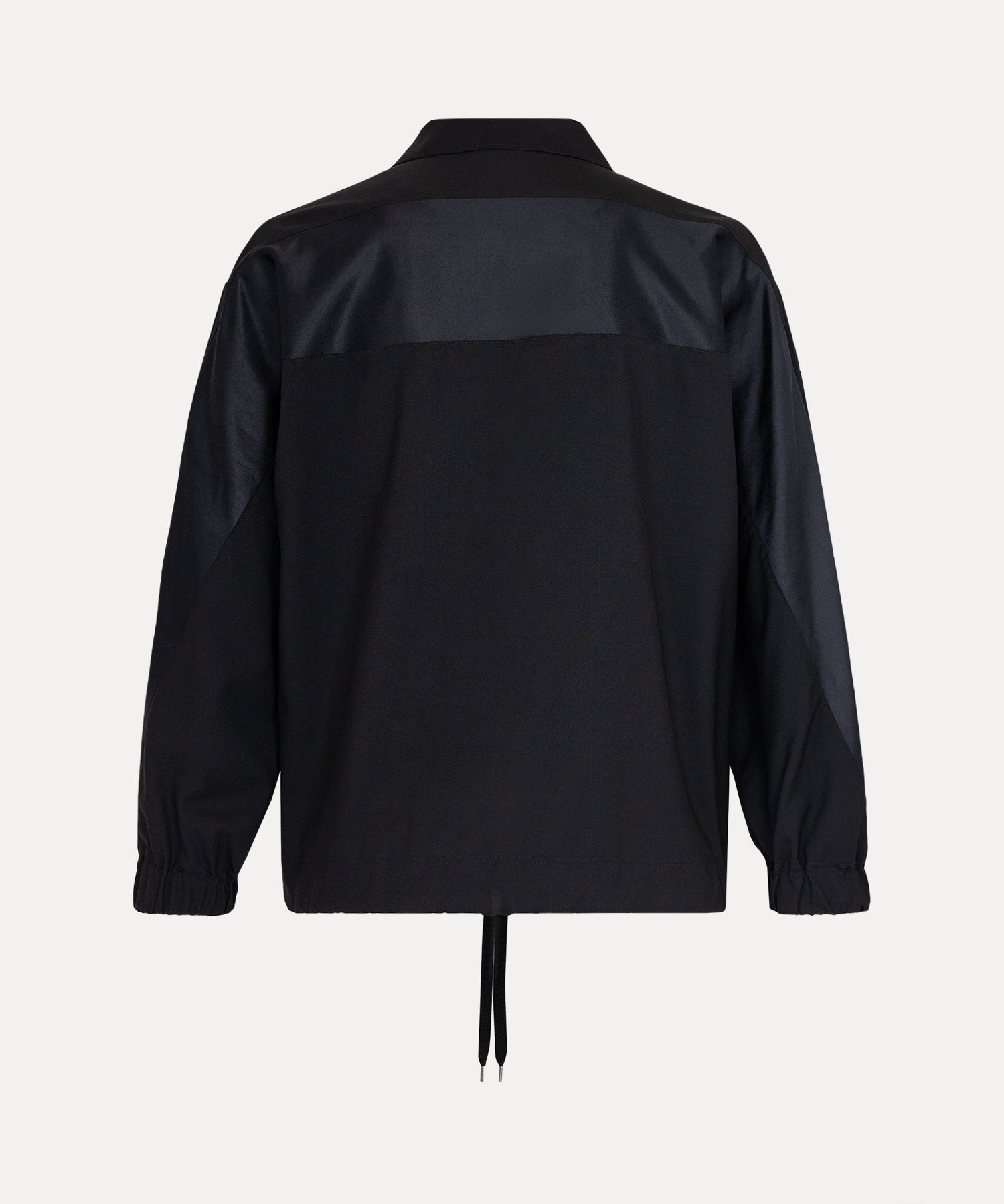 ウールサテン コーチジャケット(ブラック)（メンズ）（1632461010