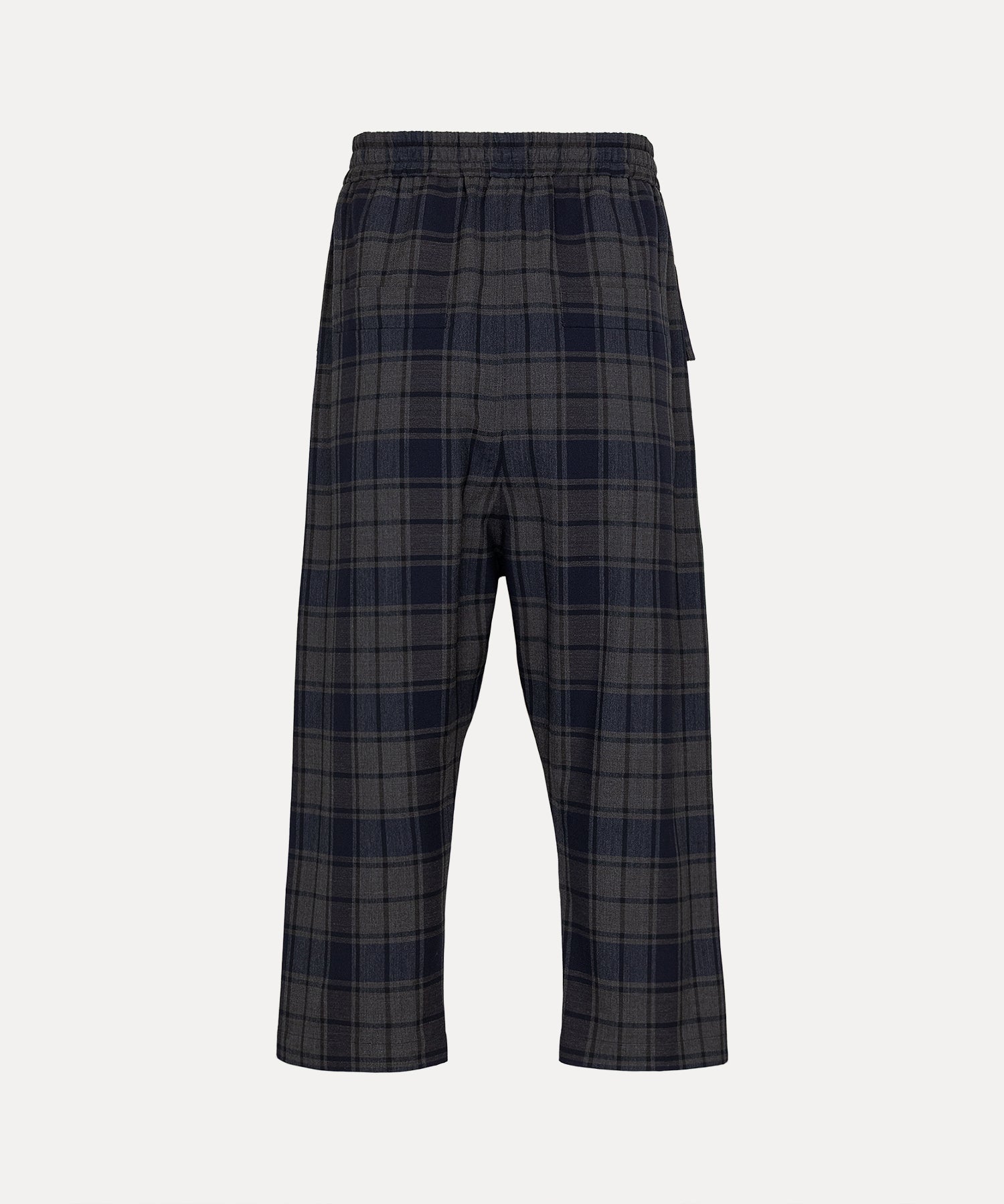 タータンチェック サムライトラウザー(ネイビー)（メンズ