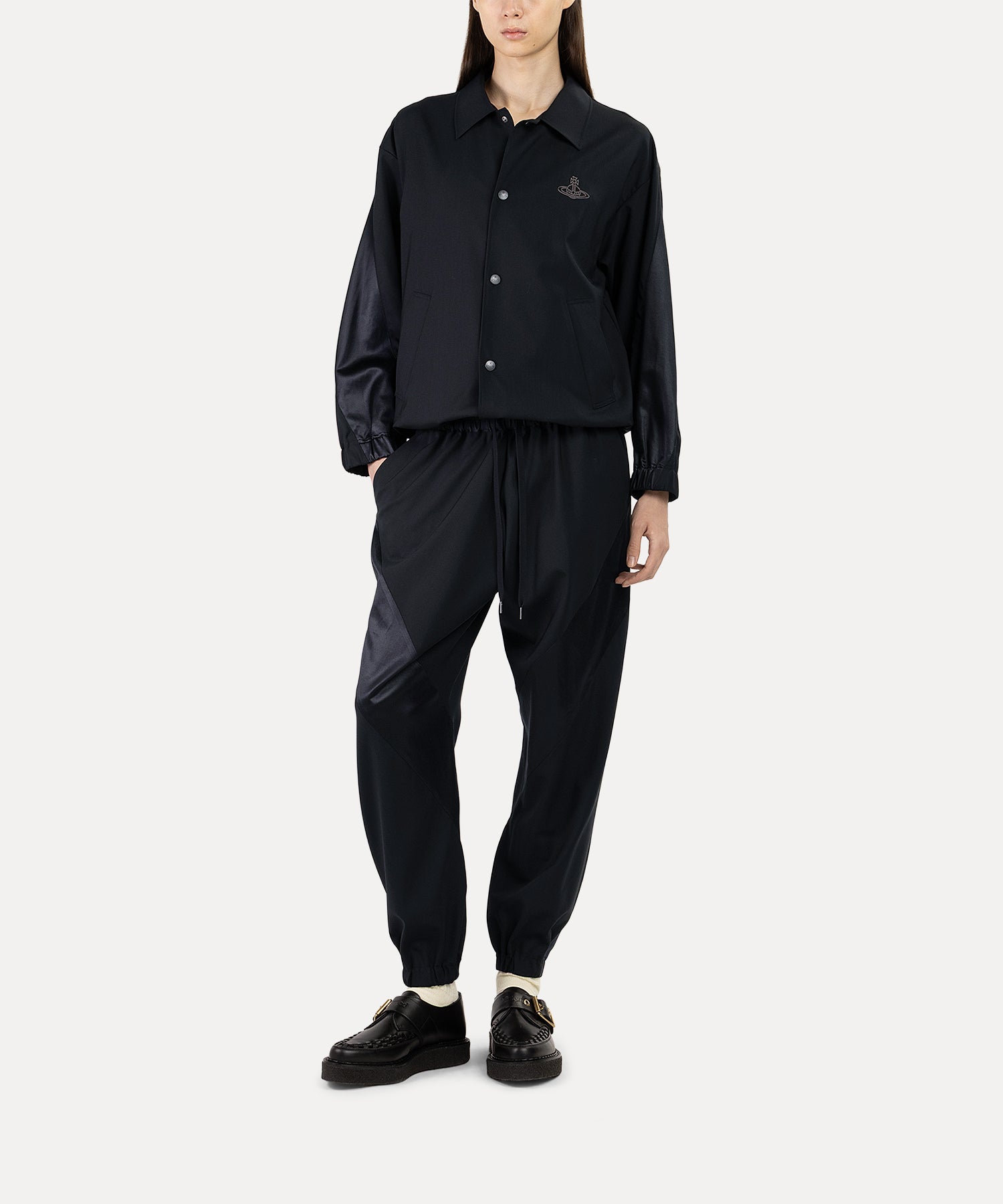 ウールサテン トラウザー(ブラック)（メンズ）（1632761017）｜ウェア