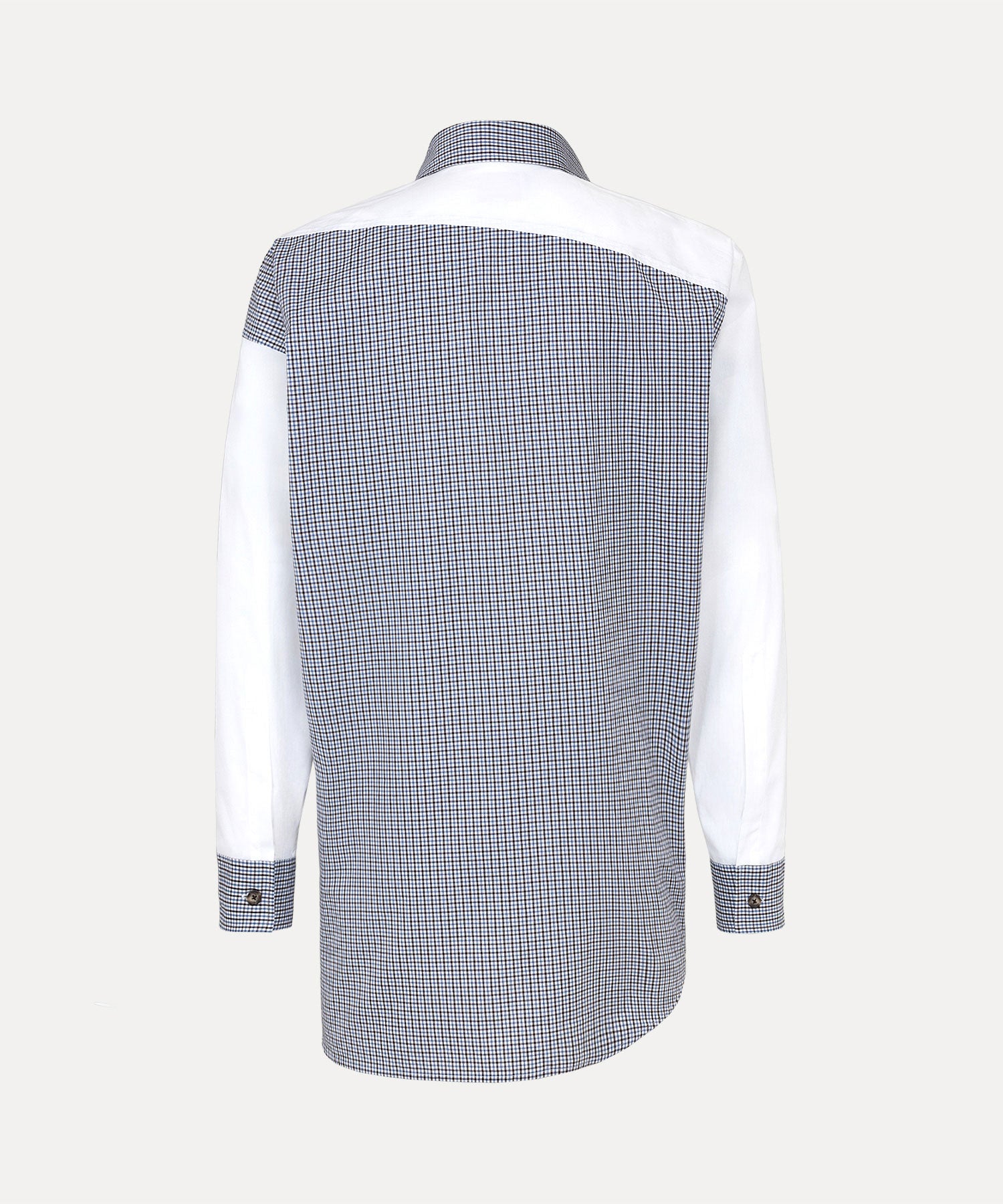 DETAILED CHECK ビッグオジークラークシャツ(ホワイト)（メンズ