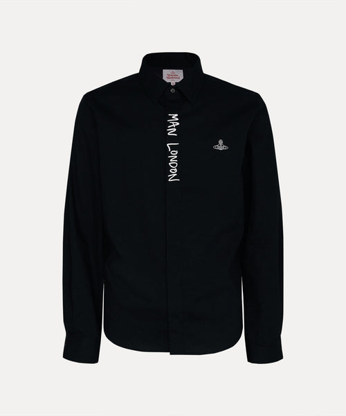 FRONT MAN LONDON クラシックシャツ(ブラック)（メンズ）（1632861006