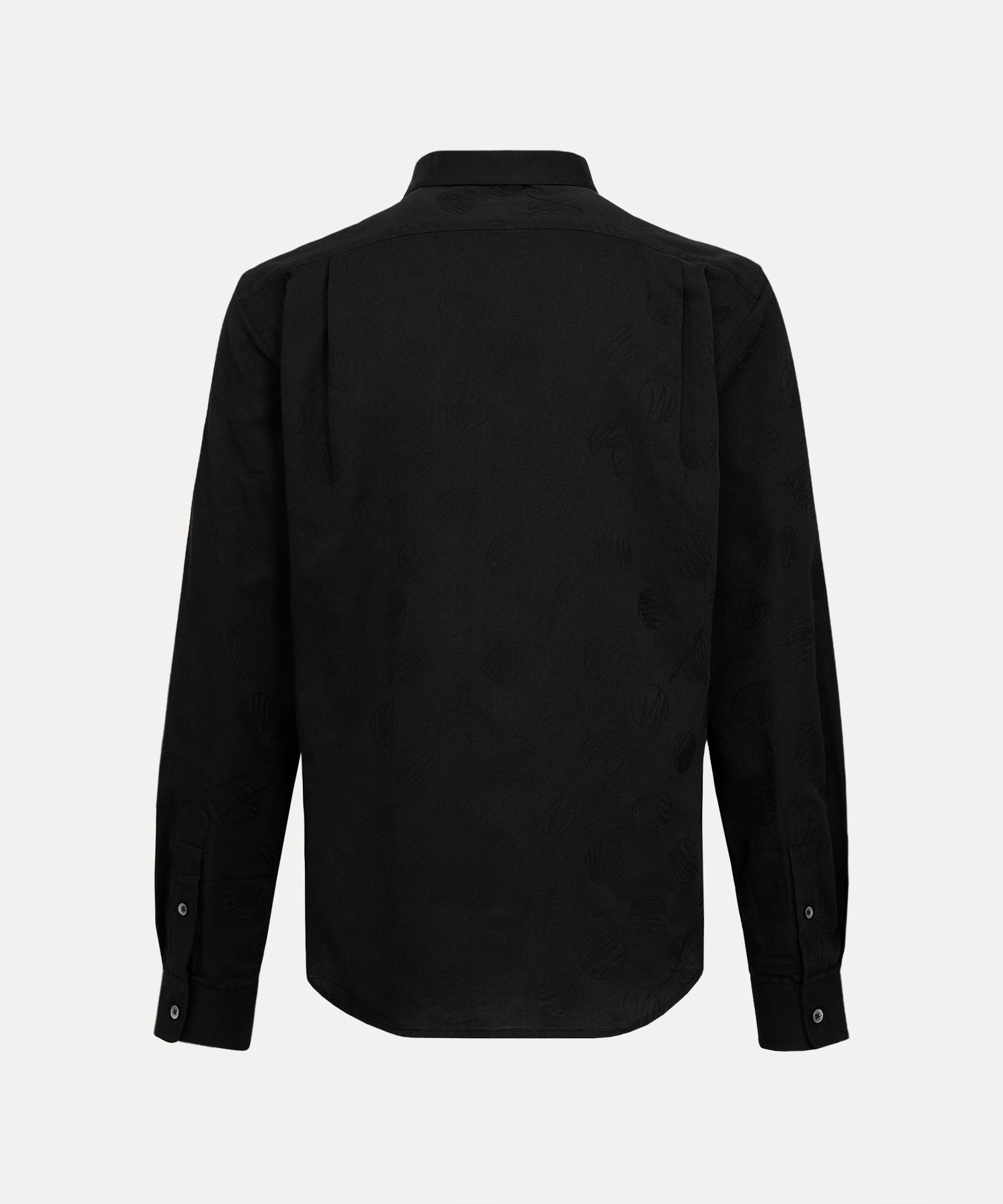 SCRIBBLE DOTS ジャカードクラシックシャツ(ブラック)（メンズ