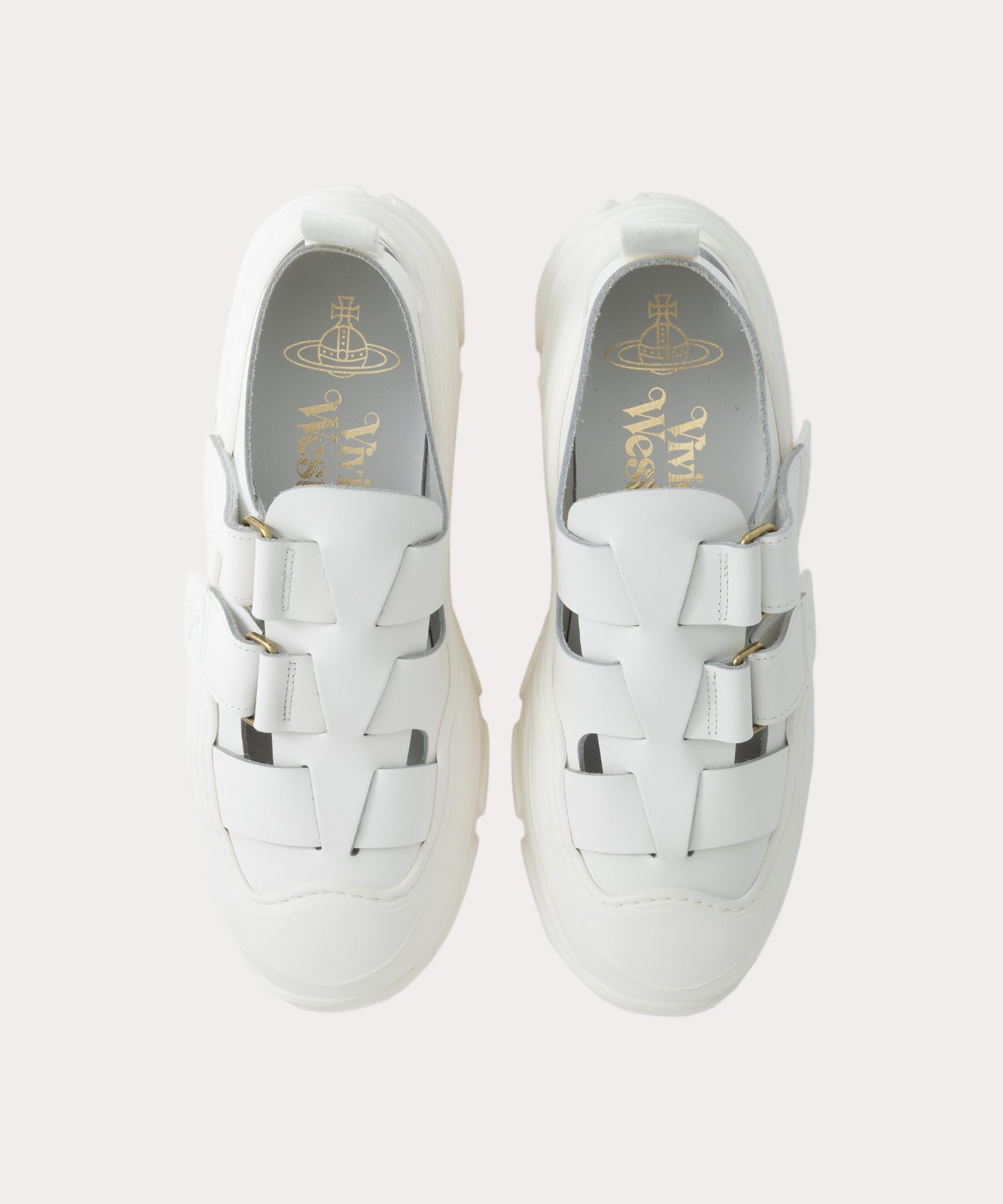 【Vivienne Westwood】Catch Stomper レザーサンダル CATCH STOMPER サンダル(ホワイト)(メンズ)(2232951006