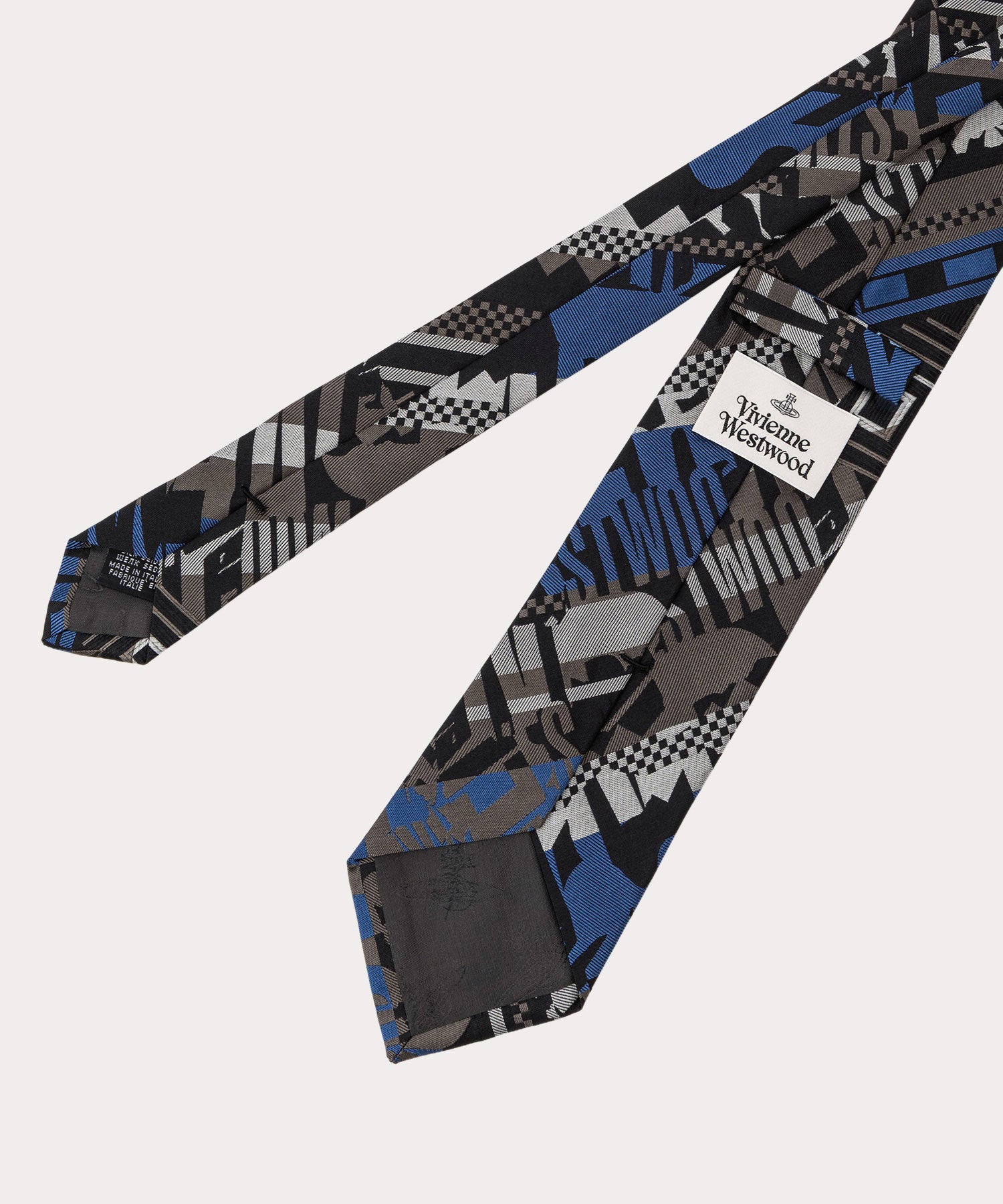 BROKEN FAIR ISLE ネクタイ(ブラック)（メンズ）（2244952003