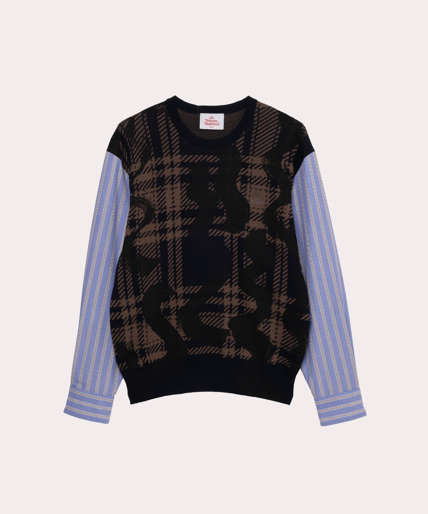 VIVIENNE’S SQUIGGLE+BLUE TARTAN ニットシャーリング