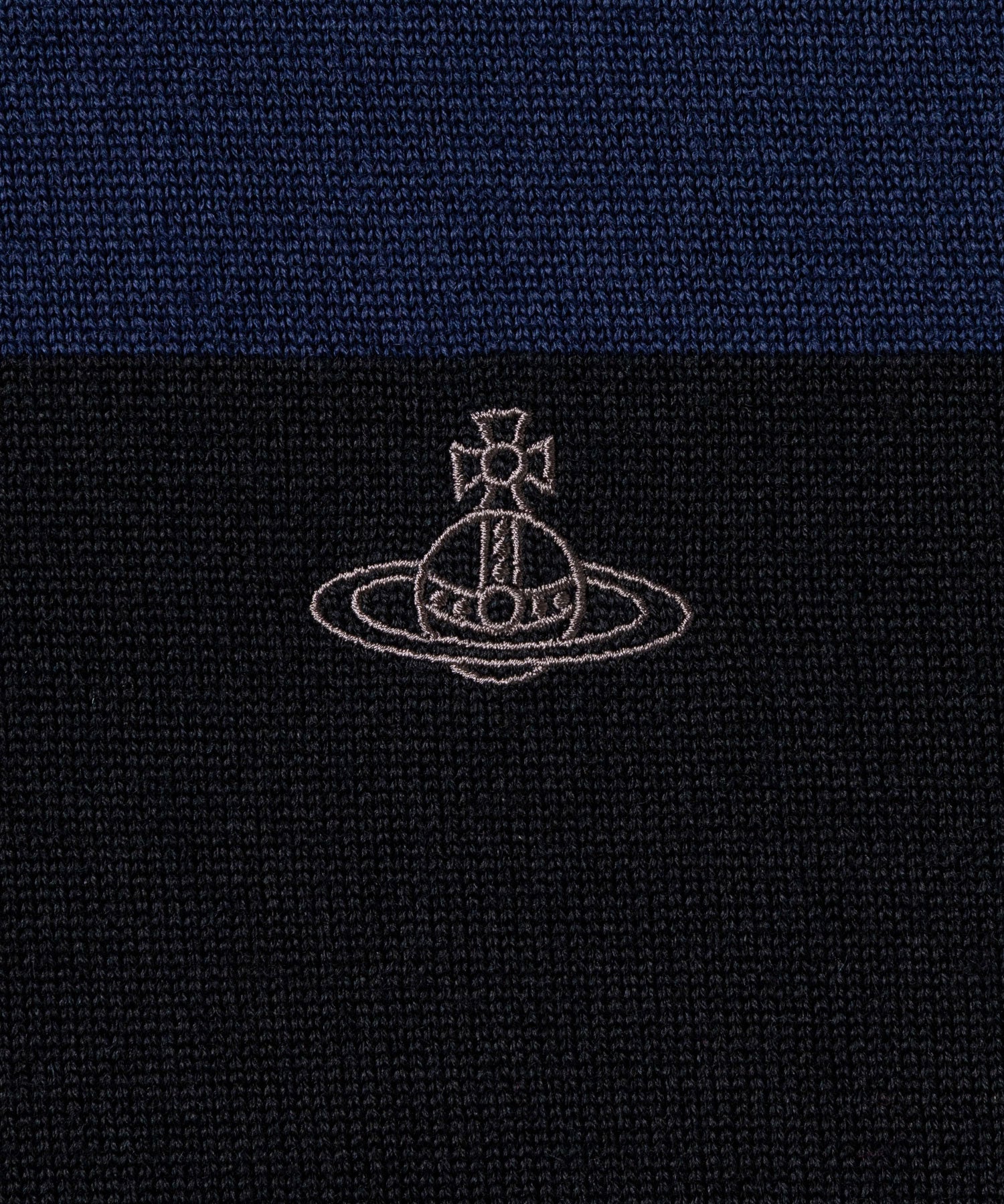 ワンポイントORB リラックスニットベスト(ブラック)（メンズ