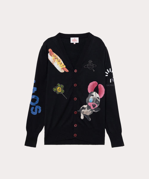 THE BIG ONE Vネックカーディガン(ブラック)（メンズ）（2612152009