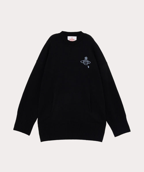 ハンドステッチORBニット プルオーバー(ブラック)（メンズ
