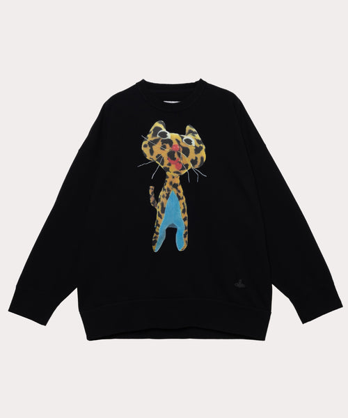 CHARLIE THE CHEETAH スウェットシャツ(ブラック)（メンズ